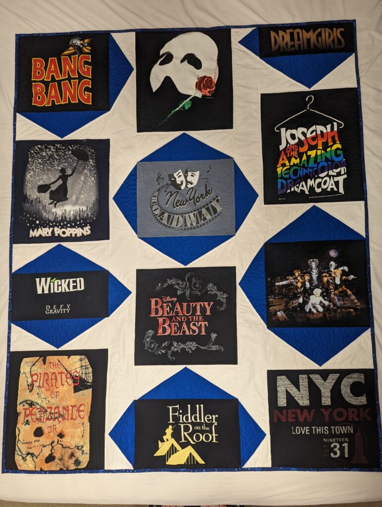 T-shirt memory quilt
